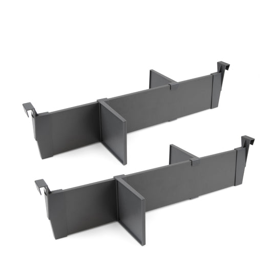 Emuca Kit di accessori divisori per interno cassetti Vertex-Concept, larghezza 600 mm, Alluminio e Tecnoplastica, Grigio antracite
