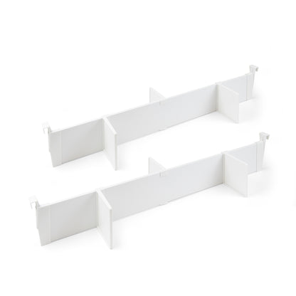 Emuca Set di divisori per interni dei casseti Vertex-Concept, 900, Verniciato bianco, Alluminio e Tecnoplastica.