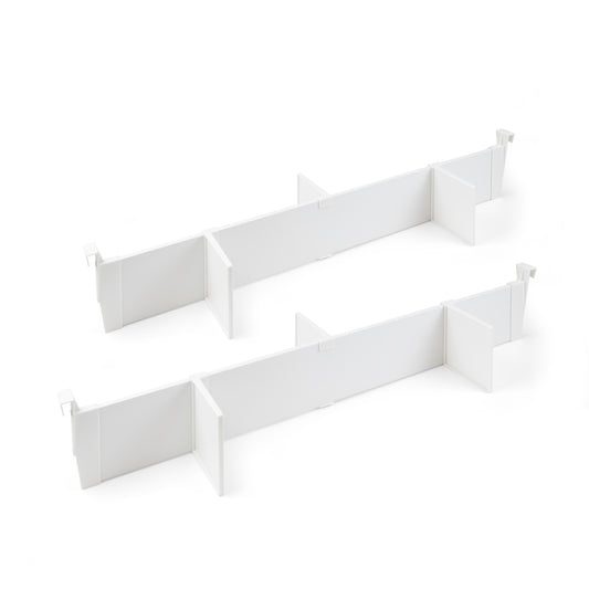 Emuca Set di divisori per interni dei casseti Vertex-Concept, 900, Verniciato bianco, Alluminio e Tecnoplastica.