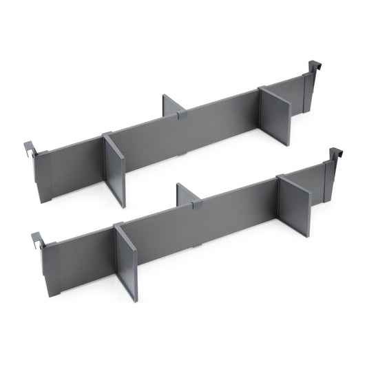 Emuca Kit di accessori divisori per interno cassetti Vertex-Concept, larghezza 900 mm, Alluminio e Tecnoplastica, Grigio antracite
