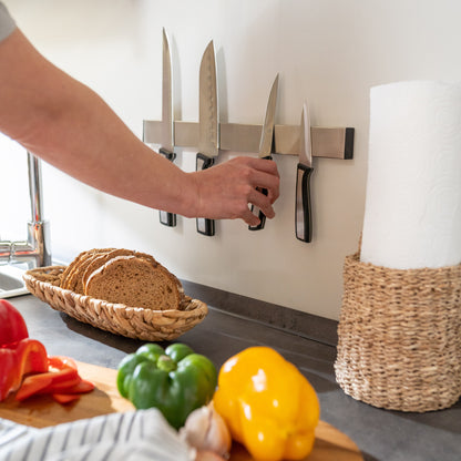 Emuca Barra magnetica per coltelli da cucina, Acciaio inossidabile