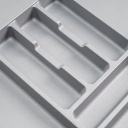 Emuca Portaposate universale per posate Optima, modulo 800 mm, Tecnoplastica, Grigia