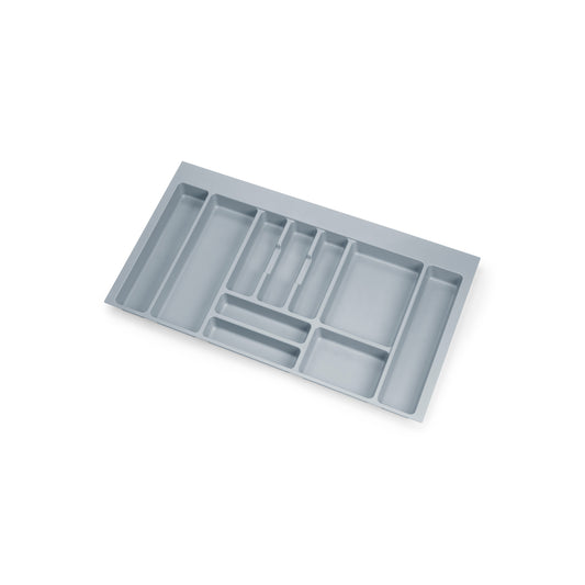Emuca Portaposate universale per posate Optima, modulo 900 mm, Tecnoplastica, Grigia