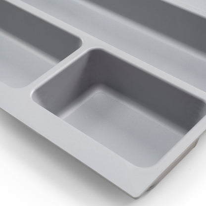 Emuca Portaposate universale per posate Optima, modulo 1.000 mm, Tecnoplastica, Grigia