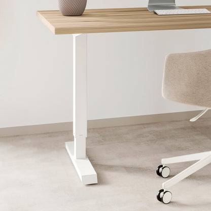 Emuca Lift Table motorizzato regolabile in altezza Lift Table, Acciaio, Verniciato bianco