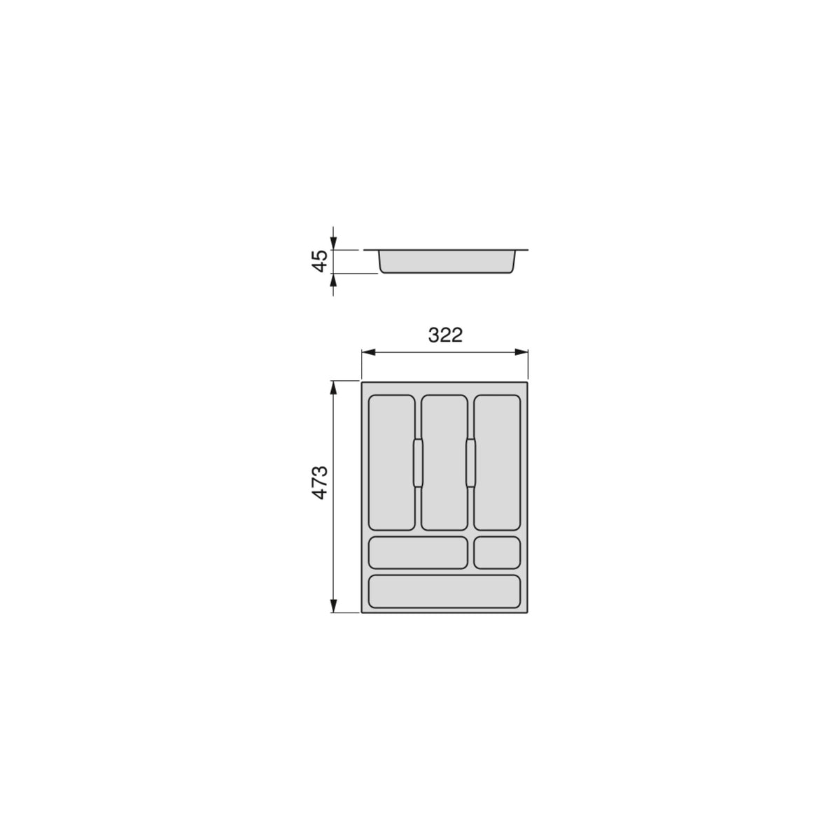 Portaposate Optima Vertex/Concept/Convex  500mm (Spalle 16mm)