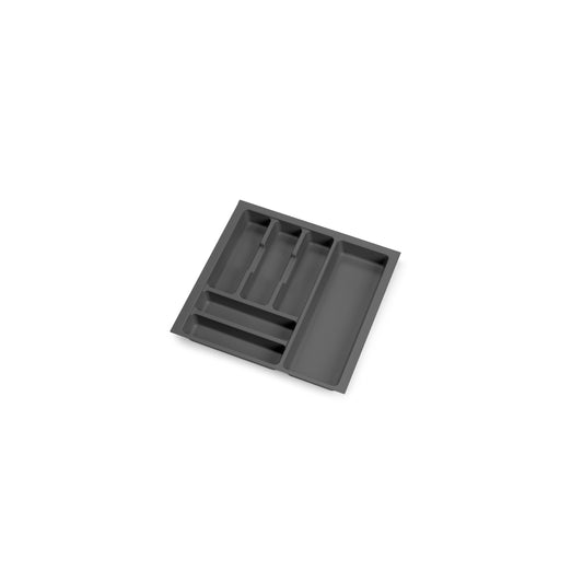 Emuca Portaposate Optima Vertex/Concept, profondità 500 mm, spessore 16 mm, modulo 500 mm, Tecnoplastica, Grigio antracite