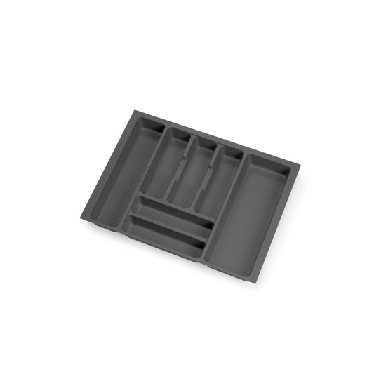 Emuca Portaposate Optima Vertex/Concept, profondità 500 mm, spessore 16 mm, modulo 600 mm, Tecnoplastica, Grigio antracite