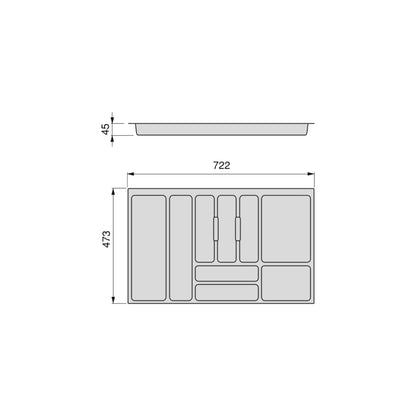 Portaposate Optima Vertex/Concept/Convex  500mm (Spalle 16mm)