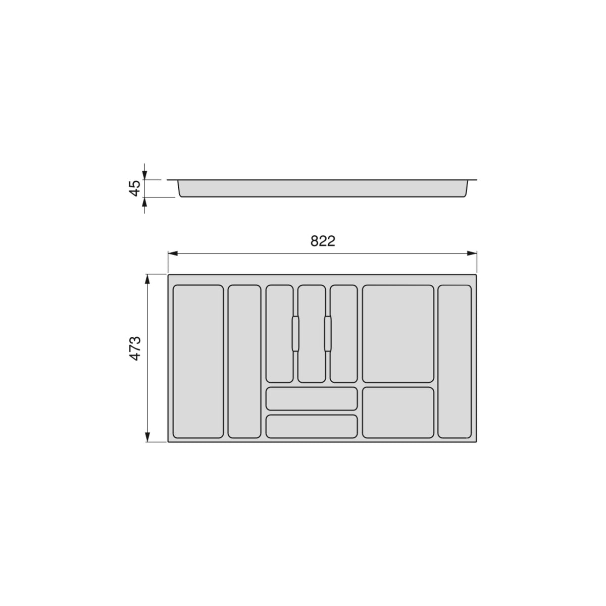 Portaposate Optima Vertex/Concept/Convex  500mm (Spalle 16mm)