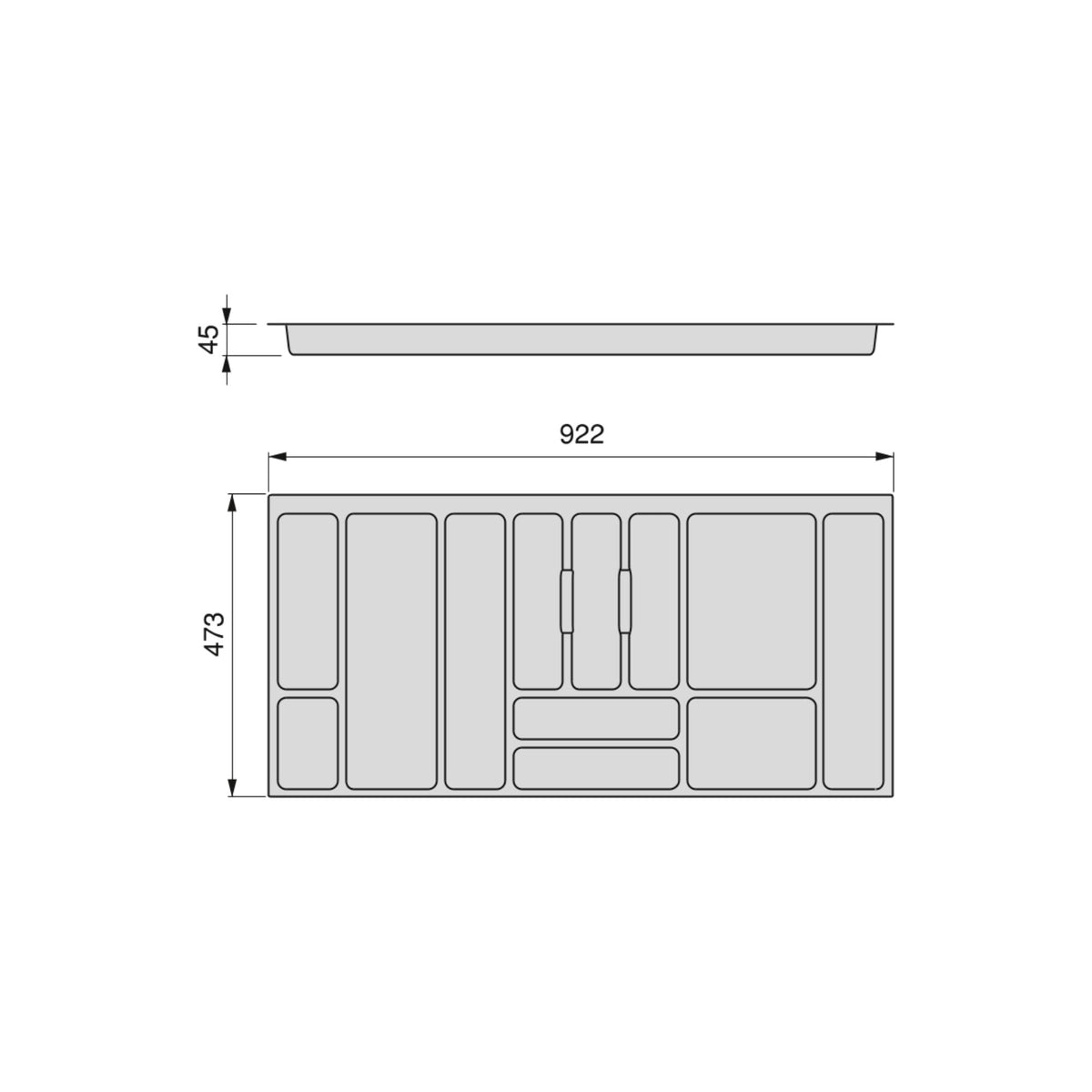 Portaposate Optima Vertex/Concept/Convex  500mm (Spalle 16mm)