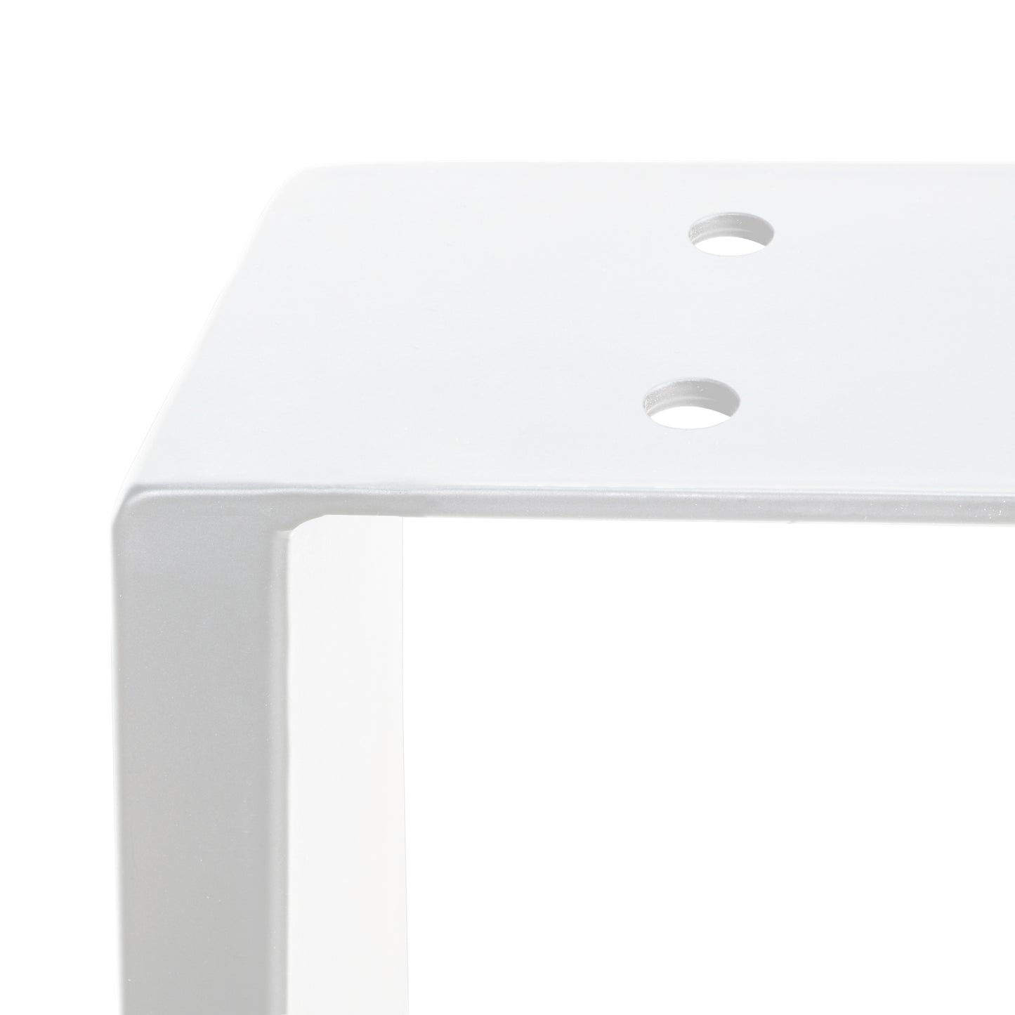 Emuca Set di gambe per tavolo rettangolare Square, larghezza 600mm, Acciaio, Verniciato bianco