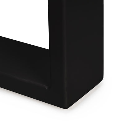 Emuca Set di gambe per tavolo rettangolare Square, larghezza 800mm, Acciaio, Verniciato nero
