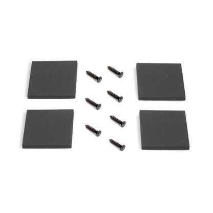 Emuca Set di gambe per tavolo rettangolare Square, larghezza 800mm, Acciaio, Verniciato nero