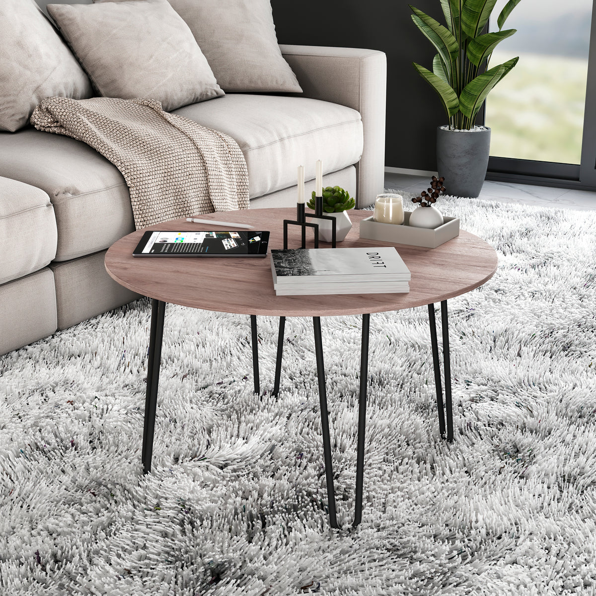 Gambe Hairpin a 2 aste per tavolo