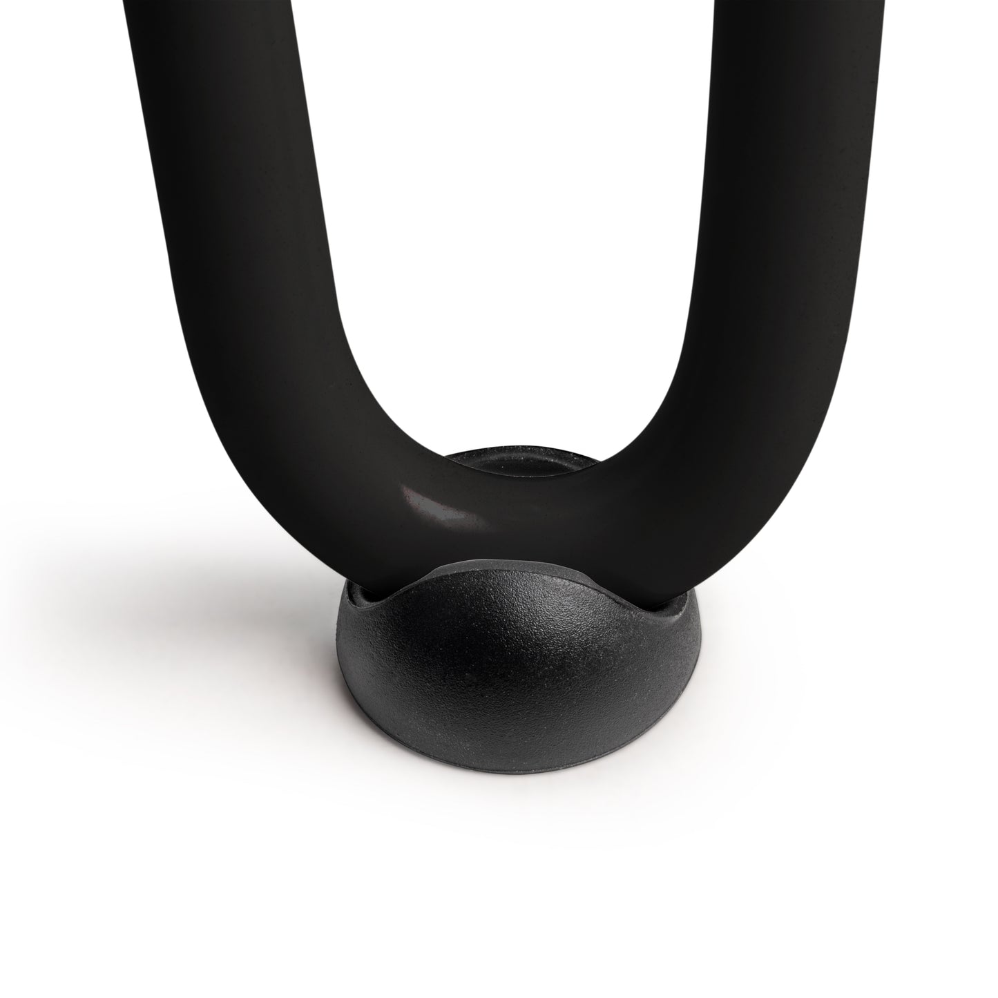 Emuca Lotto di 4 gambe Hairpin a 2 aste per tavolo, altezza 400mm, Acciaio, Verniciato nero