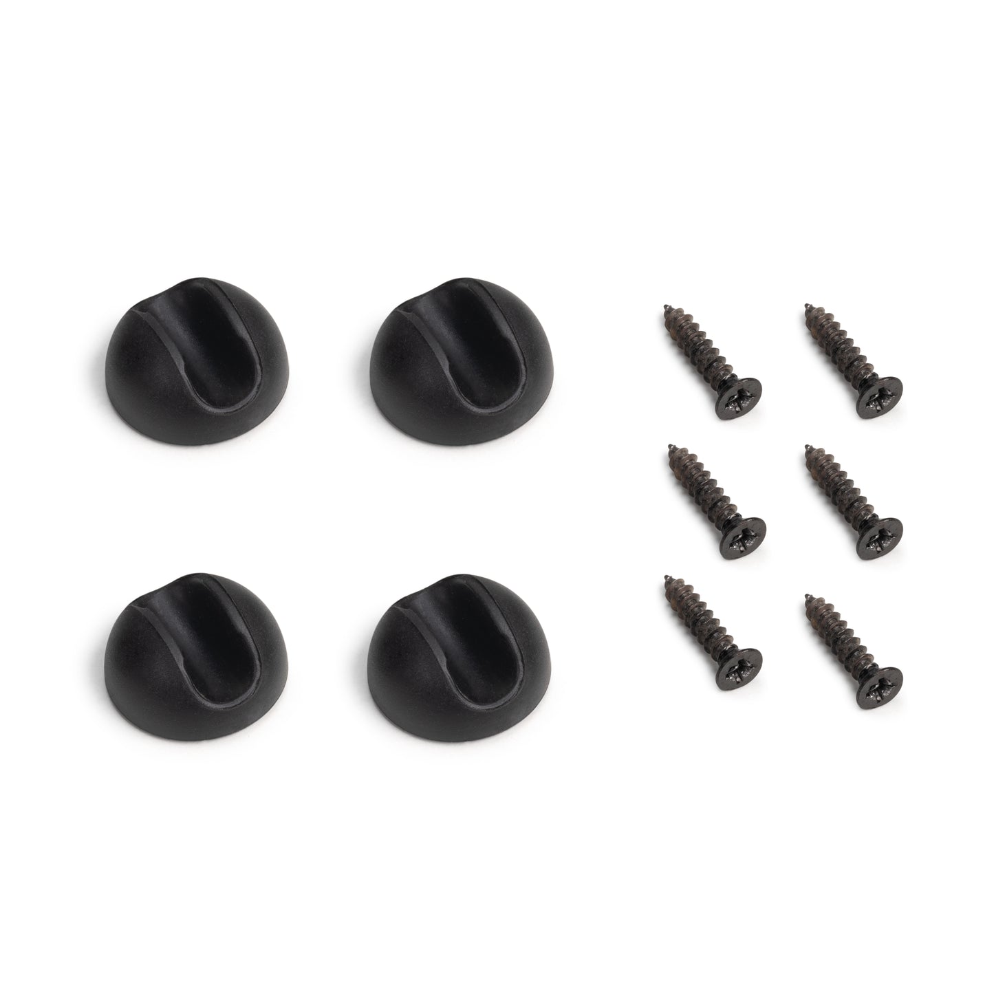Emuca Lotto di 4 gambe Hairpin a 2 aste per tavolo, altezza 400mm, Acciaio, Verniciato nero