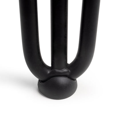 Emuca Lotto di 4 gambe Hairpin a 3 aste per tavolo, altezza 710mm, Acciaio, Verniciato nero