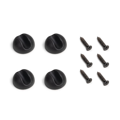 Emuca Lotto di 4 gambe Hairpin a 3 aste per tavolo, altezza 710mm, Acciaio, Verniciato nero