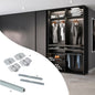Sistema Flow in formato kit per armadio a 2 ante scorrevoli in legno supportate con chiusura ammortizzata