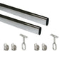Kit tubo per armadio 30x15 mm acciaio