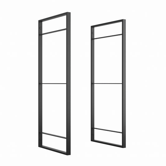 Emuca Set di telai per scaffali Lader, altezza 830 mm, Acciaio, Verniciato nero