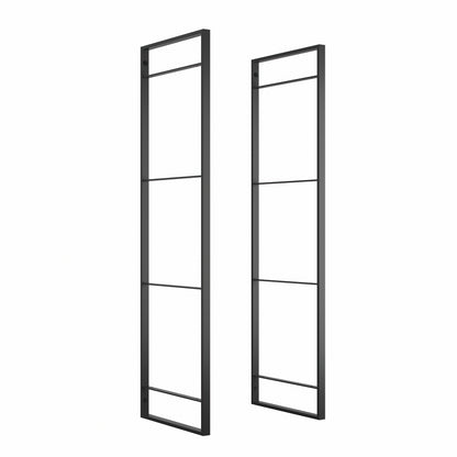 Emuca Set di telai per scaffali Lader, altezza 1150 mm, Acciaio, Verniciato nero