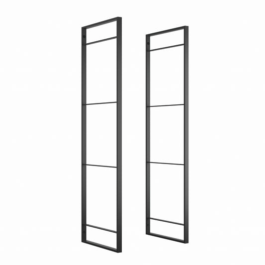 Emuca Set di telai per scaffali Lader, altezza 1150 mm, Acciaio, Verniciato nero