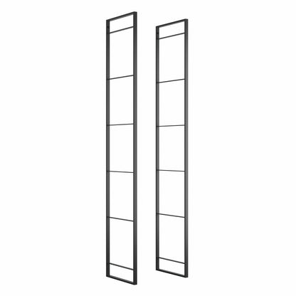 Emuca Set di telai per scaffali Lader, altezza 1790 mm, Acciaio, Verniciato nero