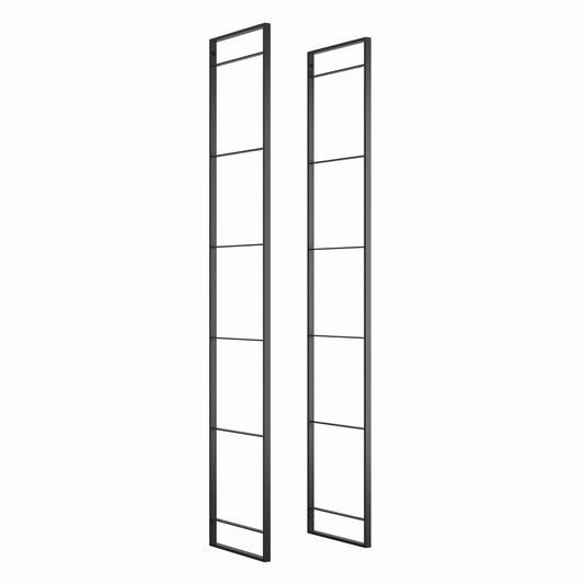 Emuca Set di telai per scaffali Lader, altezza 1790 mm, Acciaio, Verniciato nero