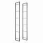 Emuca Set di telai per scaffali Lader, altezza 1790 mm, Acciaio, Verniciato nero