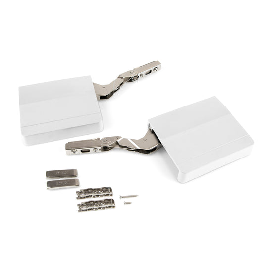 Emuca Braccetto Agile Smart elevabile, 480 - 1250, Plastica bianca, Acciaio e Tecnoplastica.