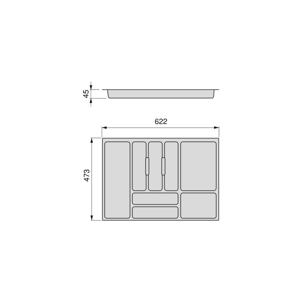 Portaposate Optima Vertex/Concept/Convex  500mm (Spalle 16mm)