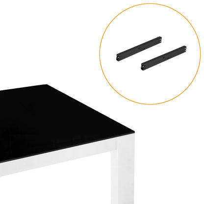 Emuca Set di meccanismi di sollevamento per tavolino, che permette di sollevare il tavolo di 135 mm, Acciaio, Verniciato nero