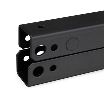 Emuca Set di meccanismi di sollevamento per tavolino, che permette di sollevare il tavolo di 135 mm, Acciaio, Verniciato nero