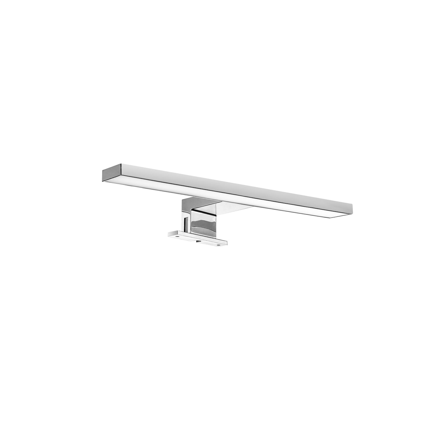Emuca Faretto LED per specchio da bagno Virgo (AC 230V 50Hz), non necessita di convertitore, L300mm, Luce Bianco Freddo 6.000K, Tecnoplastica, Cromato lucido