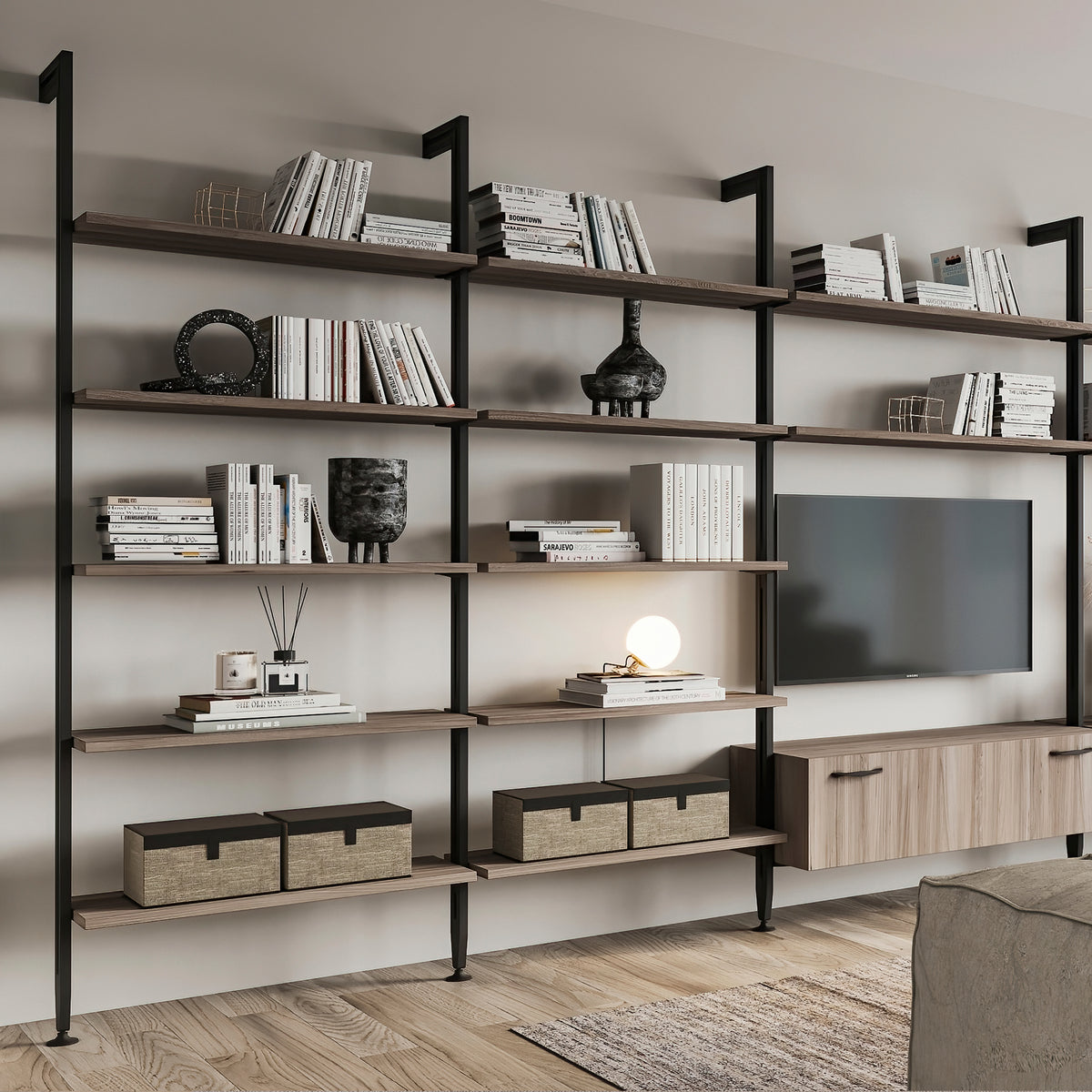 Set staffe Zero per mensola in legno
