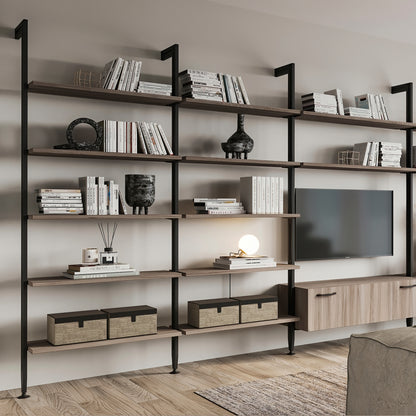Set staffe Zero per mensola in legno