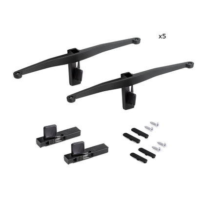 Set staffe Zero per mensola in legno