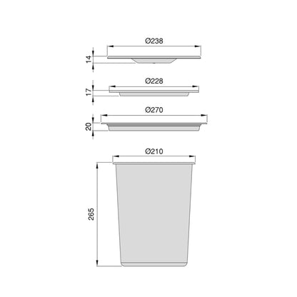 Pattumiera da incasso Recycle per piano cucina