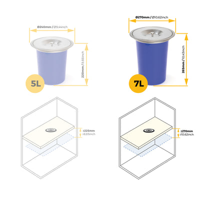 Pattumiera da incasso Recycle per piano cucina