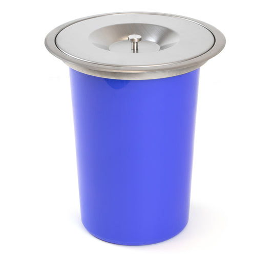 Emuca Recycle, contenitore per rifiuti da incasso per il spessore di lavoro della cucina, 1 contenitore estraibile da 7 lt, Acciaio inossidabile e Tecnoplastica