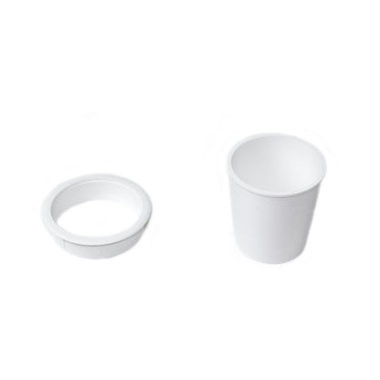 Emuca Accessorio porta oggetti Pot, Plastica bianca, Tecnoplastica.