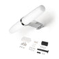 Emuca Faretto LED per specchio da bagno Gemini (AC 230V 50Hz), non necessita di convertitore, L233mm, Luce Bianco naturale 4.000K, Tecnoplastica e Alluminio, Cromato