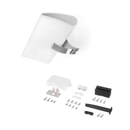 Emuca Faretto LED per specchio da bagno Aries (AC 230V 50Hz), non necessita di convertitore, L300mm, Luce Bianco Freddo 5.700K, Tecnoplastica e Alluminio, Cromato lucido