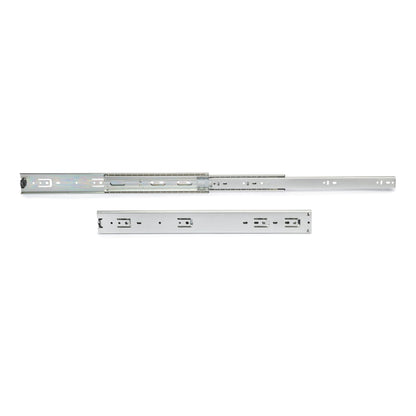 Emuca Lotto di 2 set guide per cassetti, a sfera, per cassetti con carichi pesanti, estrazione totale, altezza 51 mm, profondità 700 mm, Acciaio, Zincato bianco