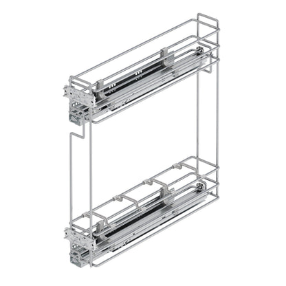Emuca Portabottiglie estraibile Suprastar con chiusura soft, modulo 200 mm, Acciaio, Cromato