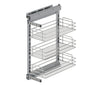 Emuca Suprastar Carrello estraibile con chiusura soft, modulo 300 mm, Acciaio, Cromato lucido