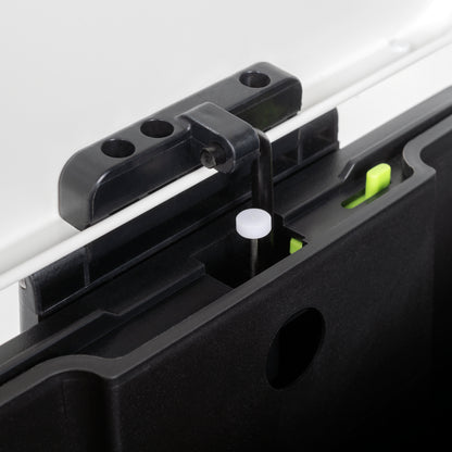 Emuca Contenitore rettangolare per la raccolta differenziata Recycle, apertura del coperchio a pedale, 1x12lt, Alluminio, Verniciato bianco
