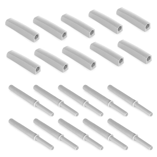 Emuca Lotto di 10 chiusure per porte da avvitare ai mobili con regolazione Push Lite, lunghezza 80 mm, Chiusura soft, Tecnoplastica, Grigia